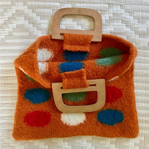 Wood Vintage Handbag - Picture 2 of 3